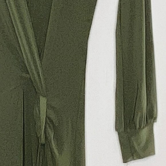 Good Time USA - VNeck, Front Split, Extra Long, Dark Green, Dress - Size S/M - Picture 3 of 8